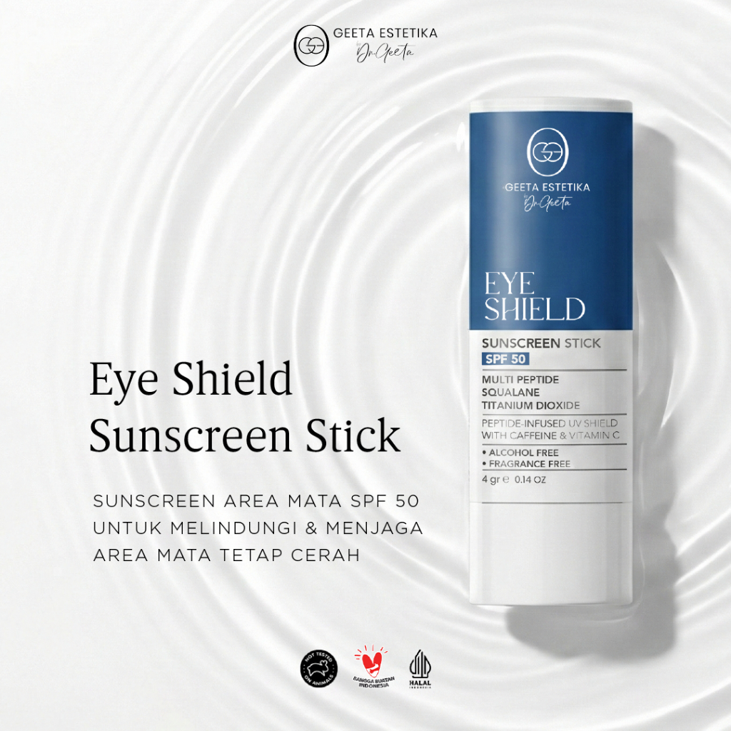 GEETA ESTETIKA By Dr Geeta Eye Shield Sunscreen Stick 4gr | Perlindungan Matahari Area Mata Sensitif