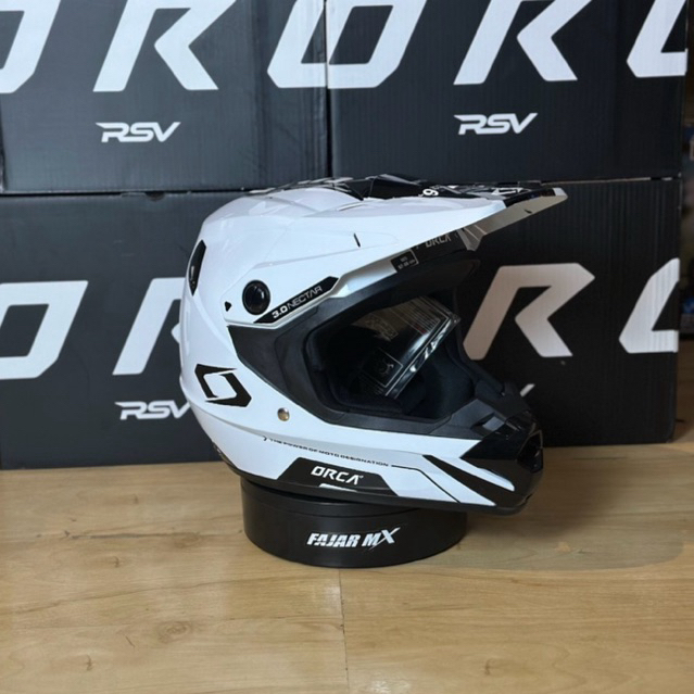 HELM ORCA X RSV NECTAR 3.0 Cross Supermoto Original -White black