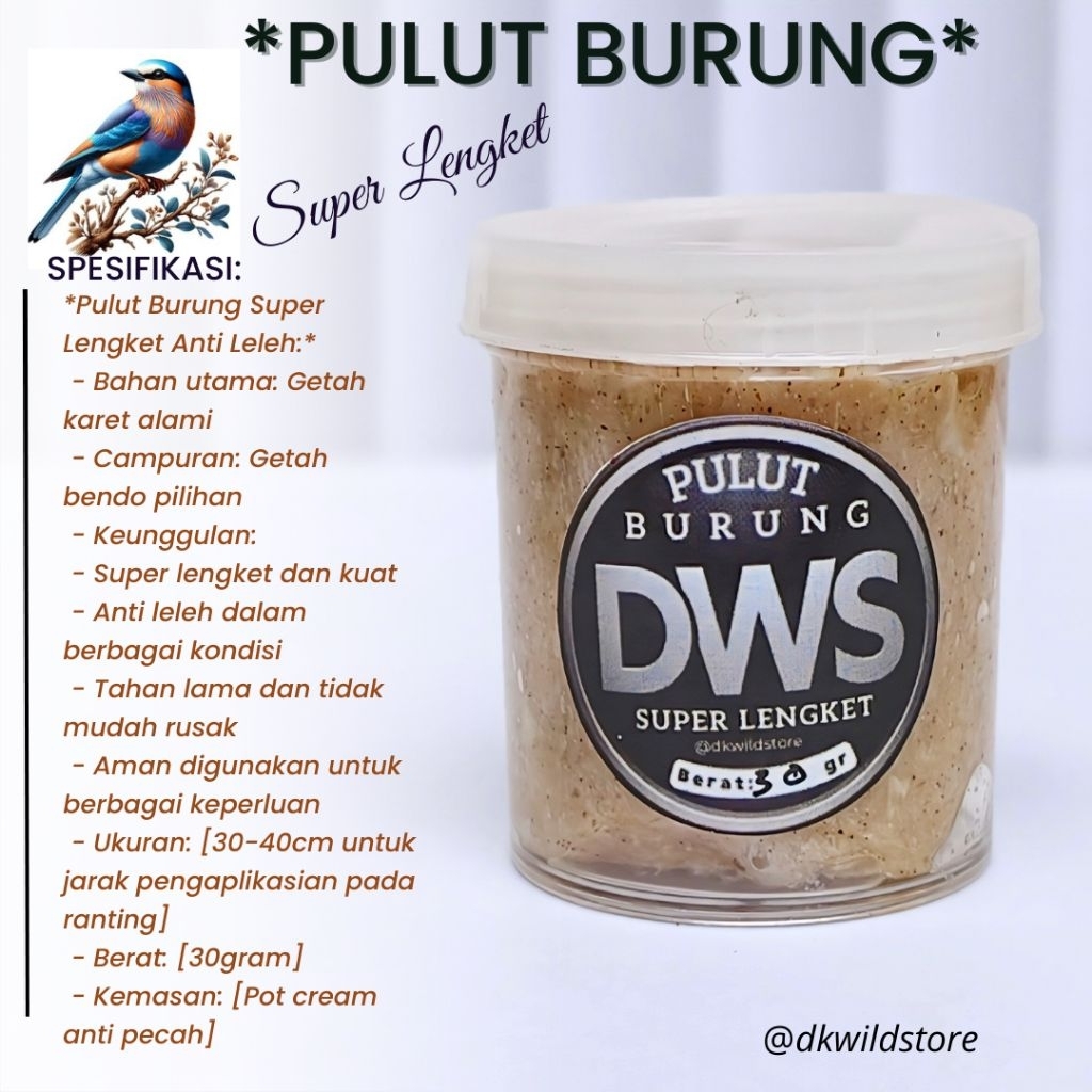 Pulut burung super lengket isi 30gram, bahan dari getah kedundung alas, tidak bau dan tidak merusak 