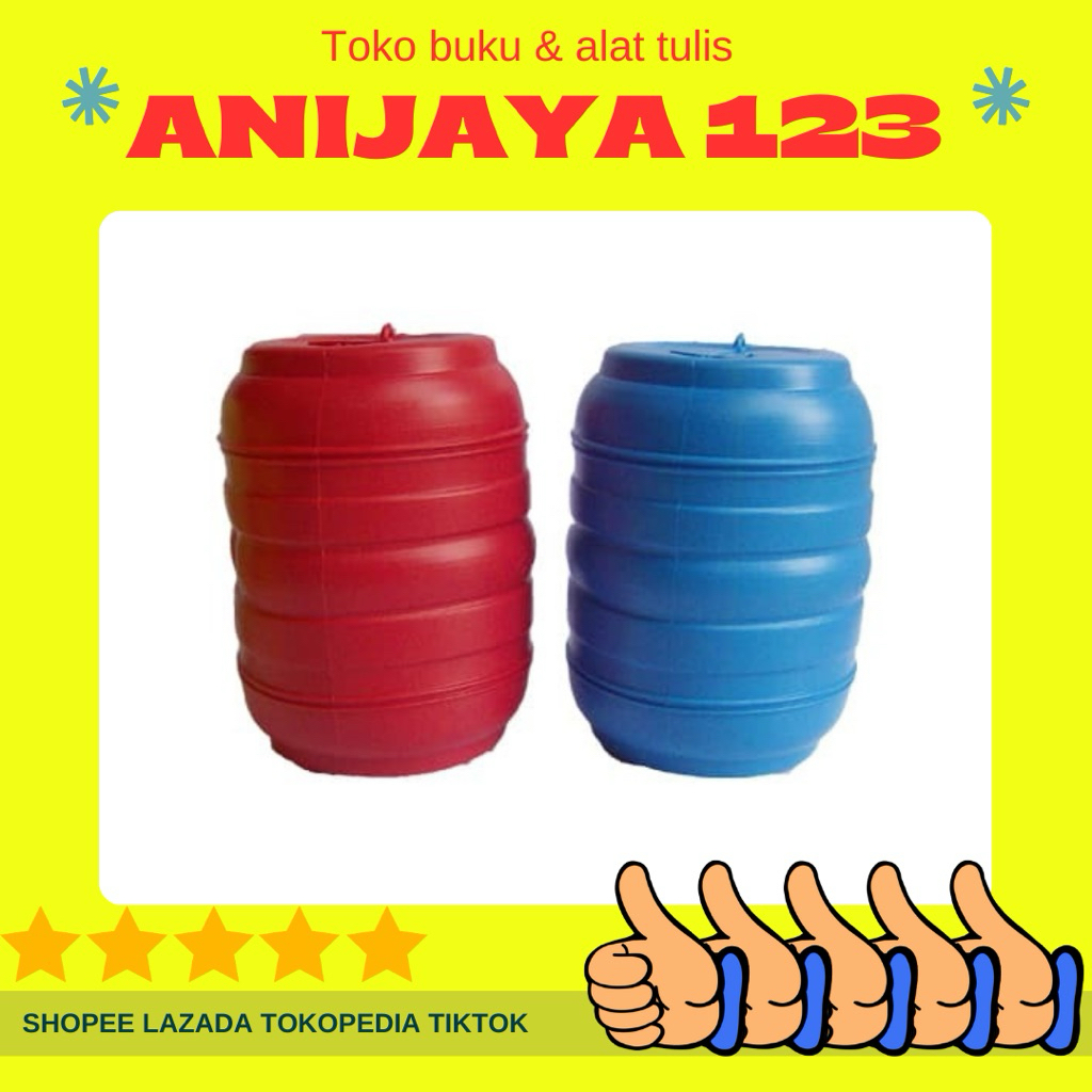 CELENGAN TONG PLASTIK KECIL - CELENGAN ANAK - CELENGAN GENTONG - BAHAN TEBAL 1PCS