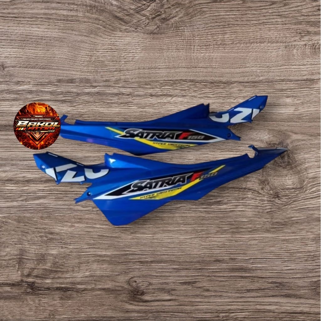 COVER BODY BELAKANG SUZUKI SATRIA F150 FL BODI SATRIA FU FACELIFT BIRU GP PLUS STRIPING