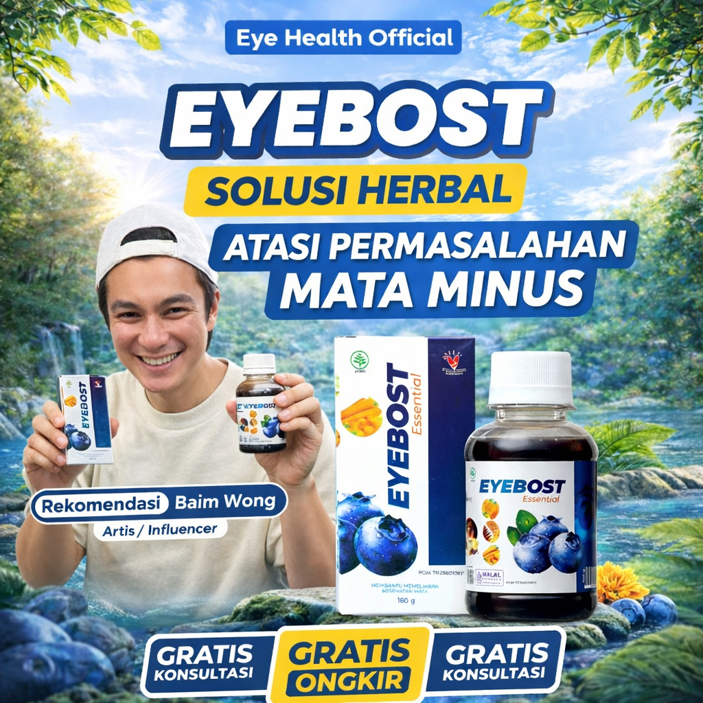 EYEBOST Madu Herbal - Vitamin Mata Alami atasi Mata Lelah & Minus BPOM EYEBOOST ASLI