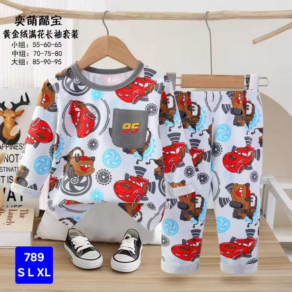 Piyama Organik Premium/ PP Pocket Kubao size 7 s/d 9 th