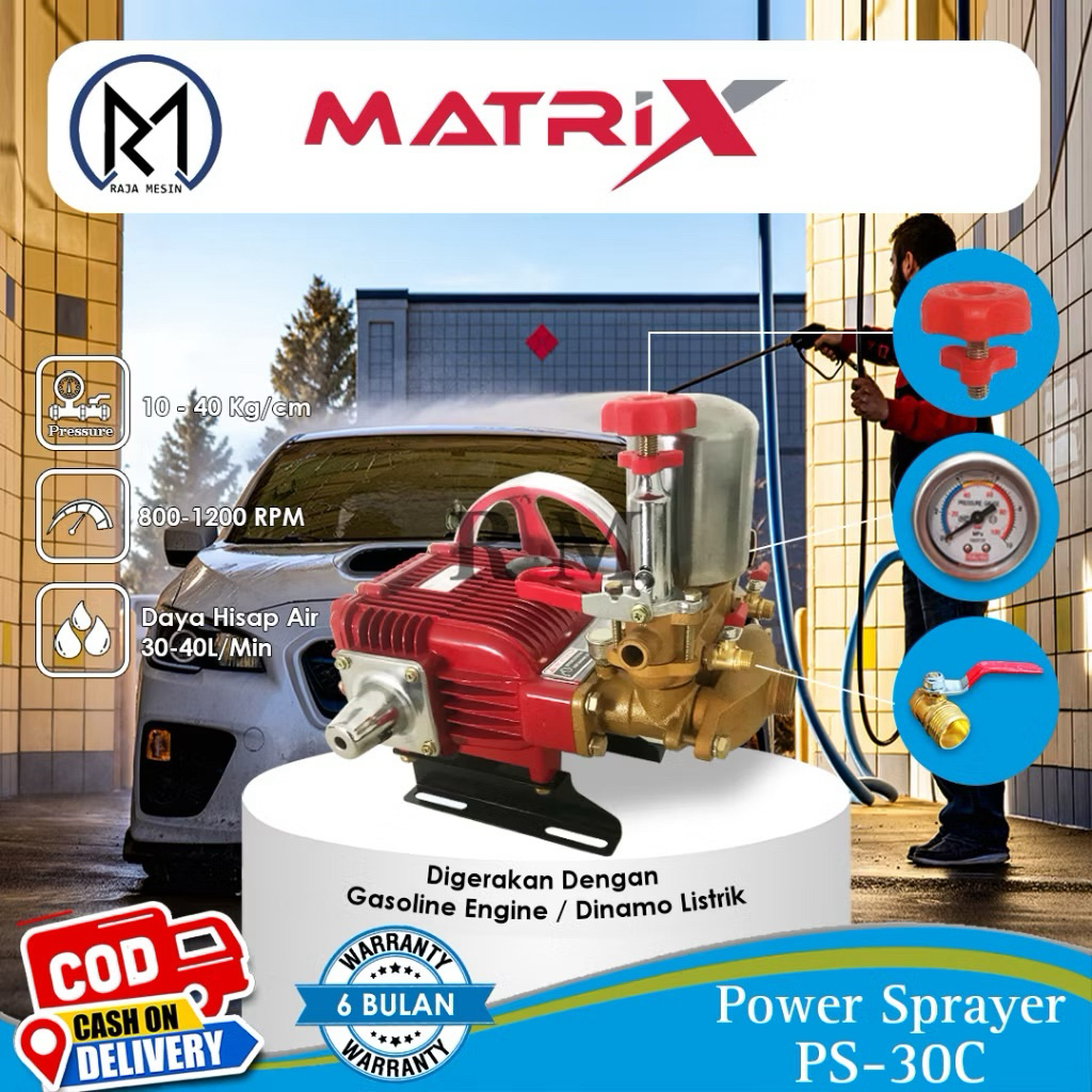 Power Sprayer Matrix PS30c Cuci Mobil Motor Matrix PS30A PS50 Mesin Semprot Cuci Mobil
