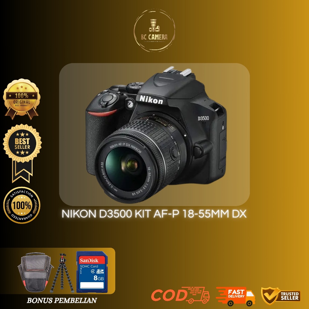KAMERA NIKON D3500 KIT AF-P 18-55MM VR | KAMERA DSLR NIKON D3500 | PRODUK TERLARIS