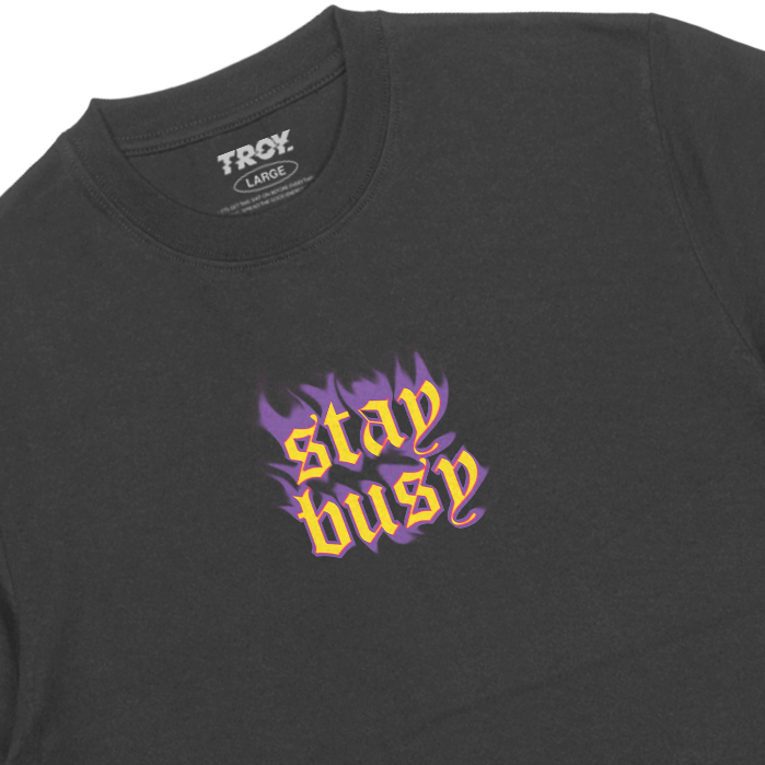 Troy Company T-shirt Dark Grey No Regret - Kaos Lengan Pendek Kaos Abu Gelap MTD 2758