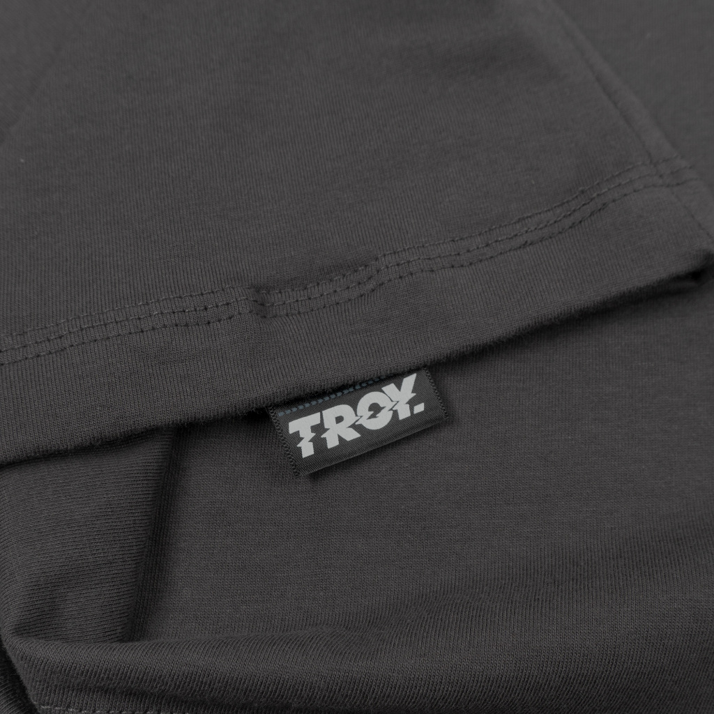 Troy Company T-shirt Dark Grey No Regret - Kaos Lengan Pendek Kaos Abu Gelap MTD 2758