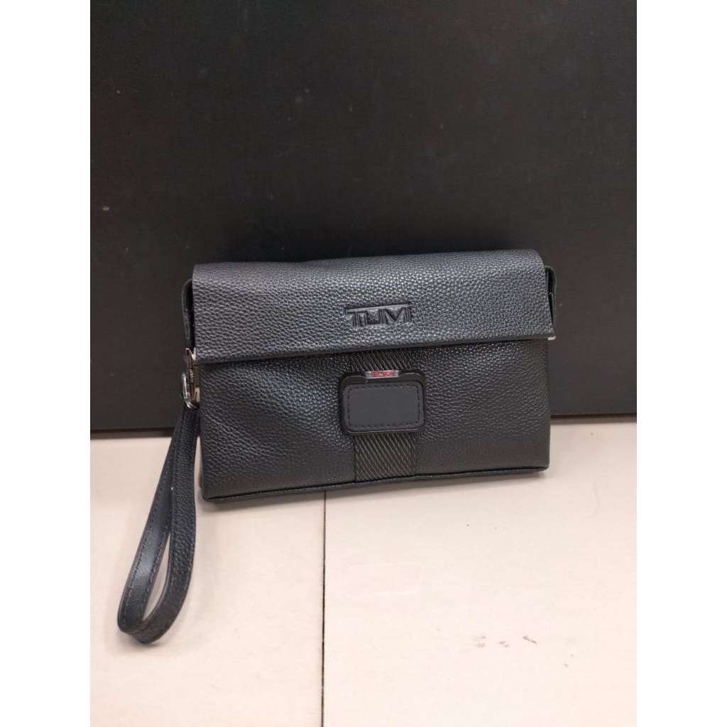 handbag Clutch bag pria zipper lock pouch TM1723 tas tangan Kulit import