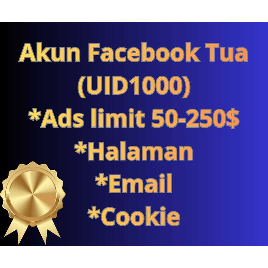 Akun Facebook Ads dilengkapi Halaman limit iklan 50-250 usd