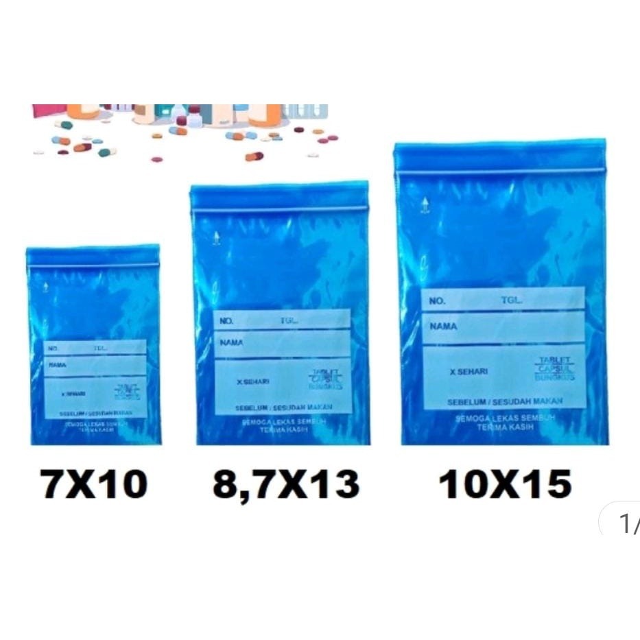 Plastik Obat / Klip Obat BIRU