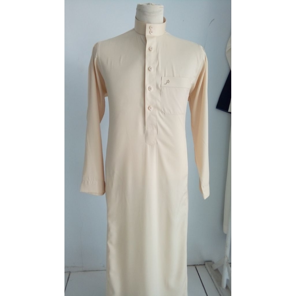 JUBAH POLOS AL NOOR DEWASA - DARK CREAM