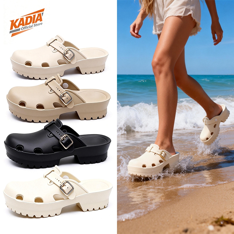 KADIA Sandal Kodok Perempuan Korea Style Elegan Terbaru 2025 Sandal Wanita Teplek Empuk Karet Sandal