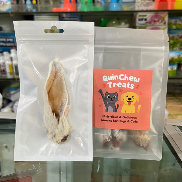 QuinChew Treats camilan snack anjing kucing dehydrated telinga kelinci ear rabbit