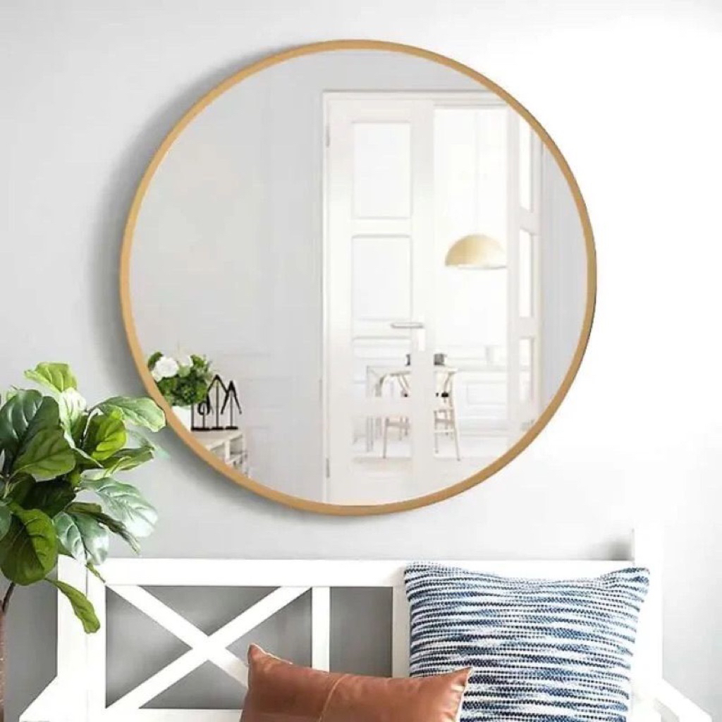 Cermin estetik ukuran 60 cm/cermin bulat estetik