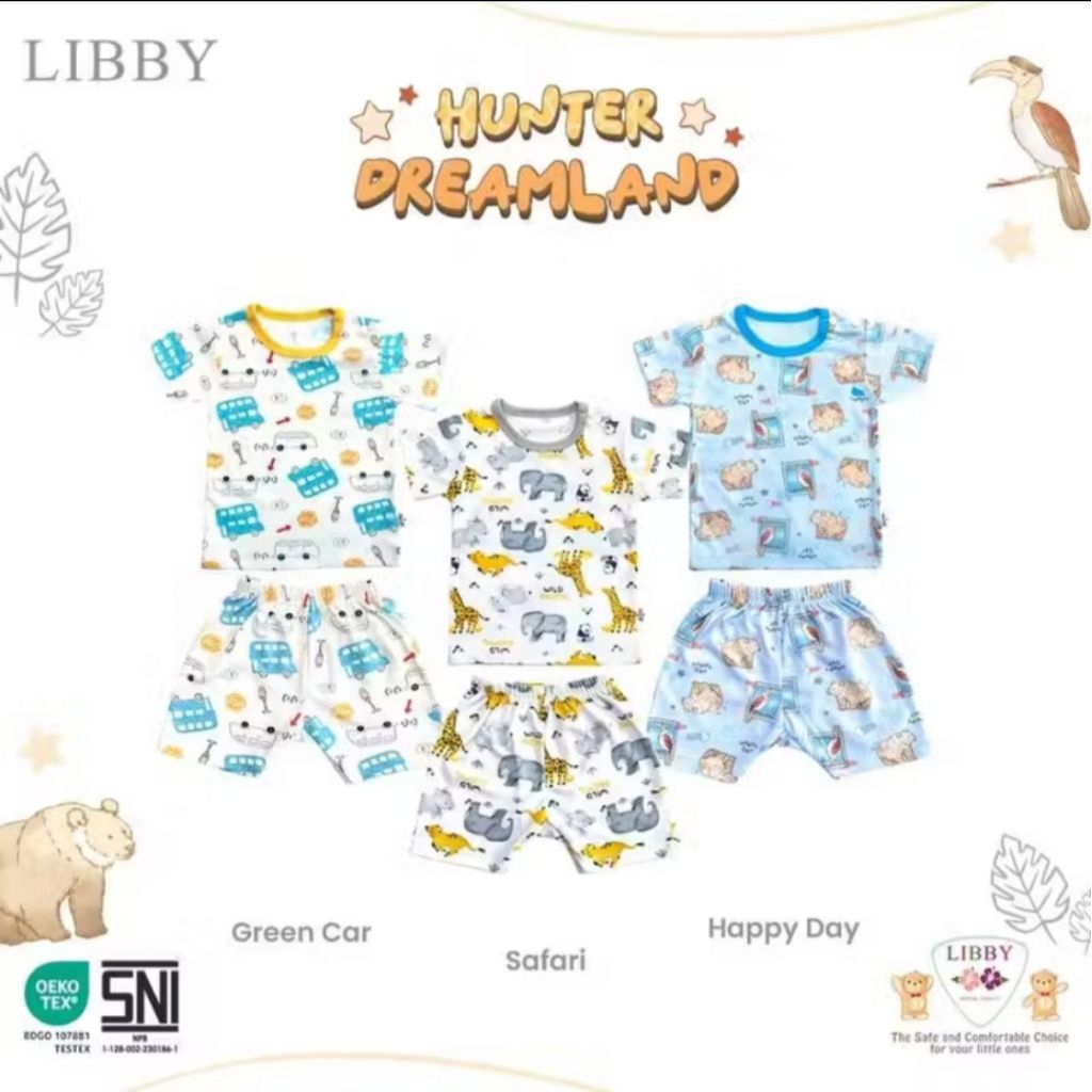 Libby Set Pendek - Libby Motif Hunter Dreamland - Setelan Anak Pendek