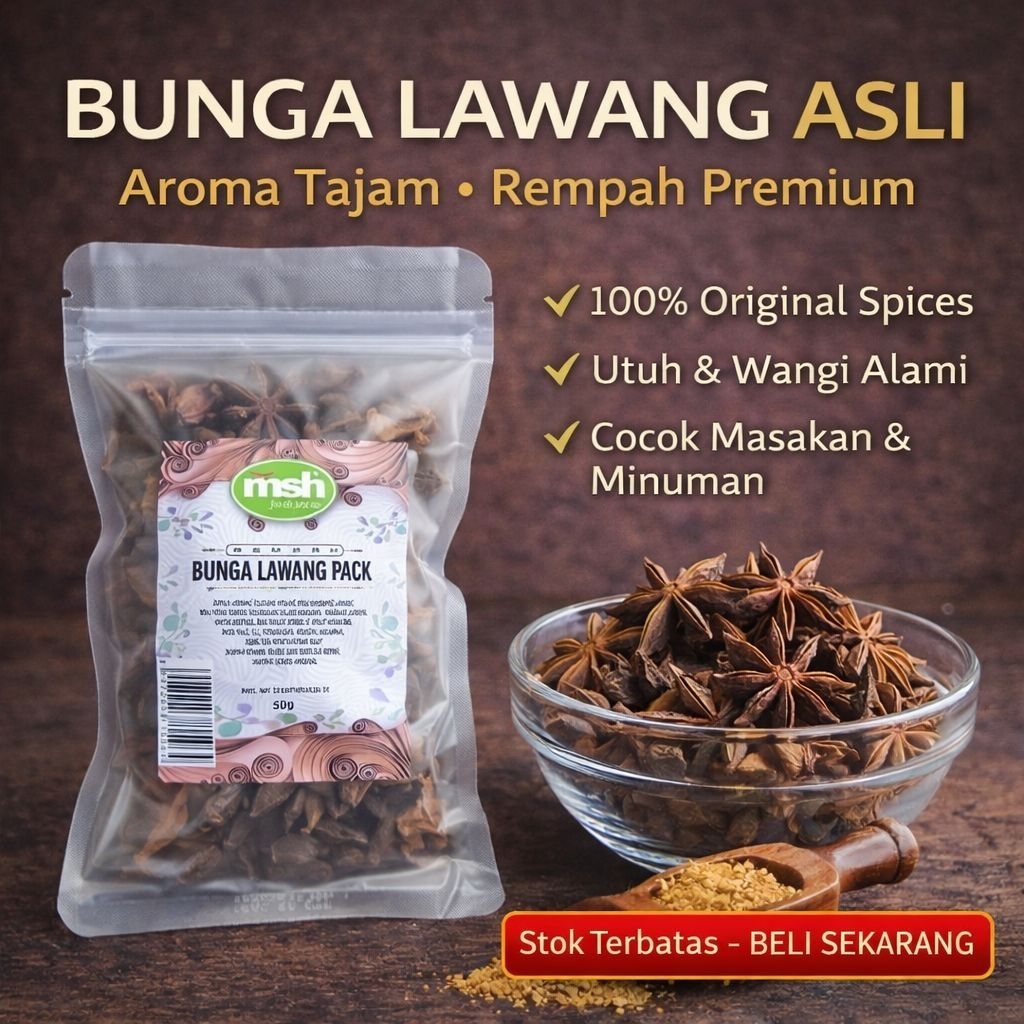 Bunga Lawang Pack , Bunga Lawang Asli , Bunga Lawang Original , Pekak