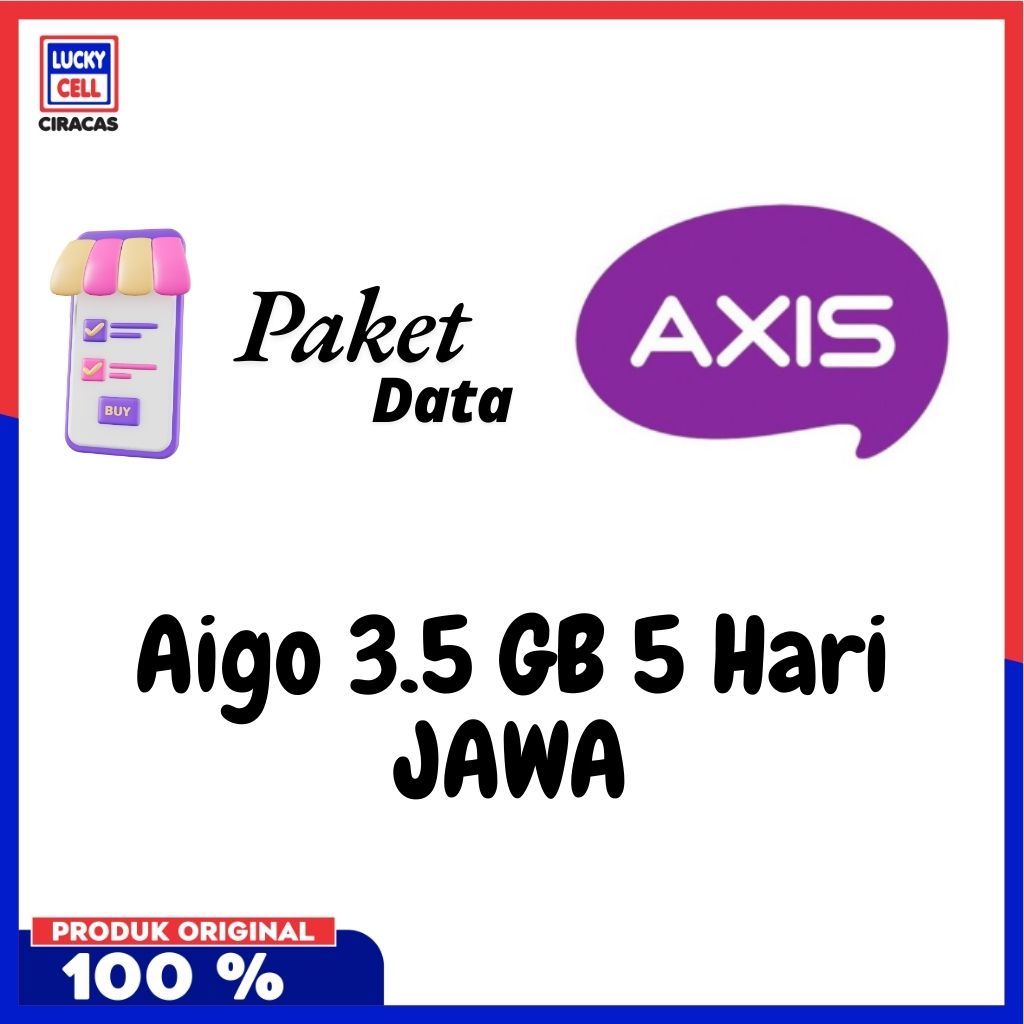 Voucher Axis Aigo Mini 3.5 Gb 5 Hari Jawa Bali - Lucky Cell Voucher Ciracas