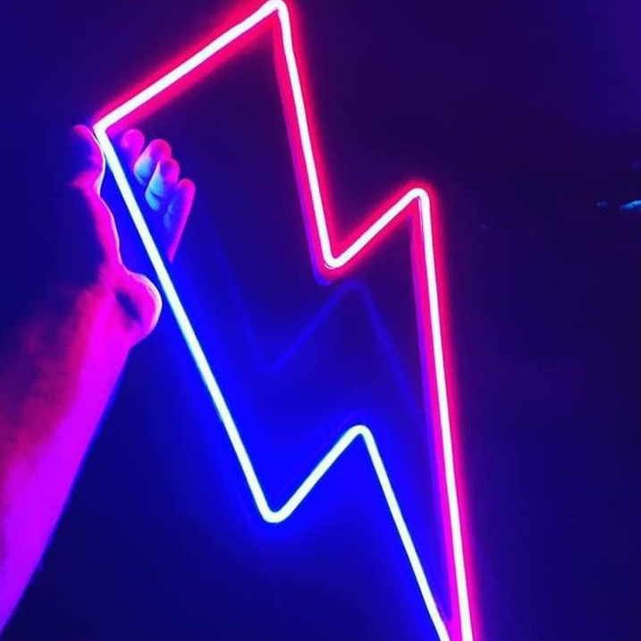 Neon Flek Sign Petir Halilintar| Bisa Request Warna