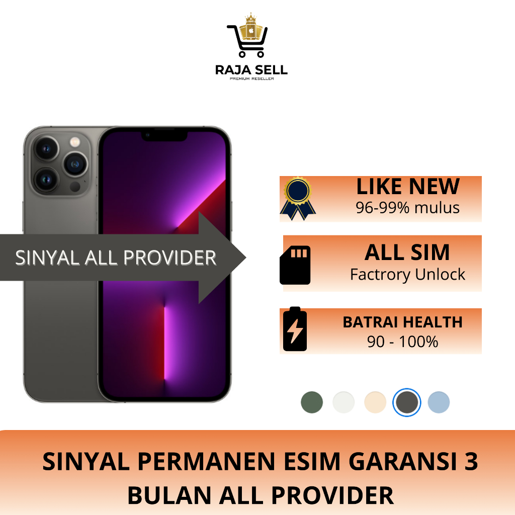 PERMANEN BEACUKAI iPhone 13 Promax 512GB Second Mulus FACTORY UNLOCK No Refurbish