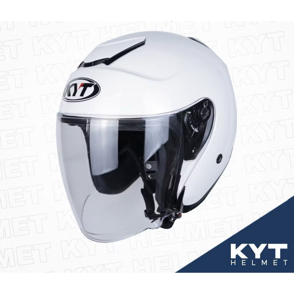 Temukan Helm KYT Kyoto Solid Half Face SNI size XL Warna Putih