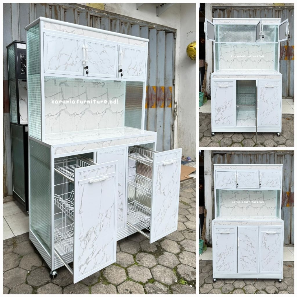 READY RAK PIRING HOLO ALUMINIUM ACP TARIKAN 2 LACI RODA 3 PINTU | FREE ONGKIR BANDAR LAMPUNG