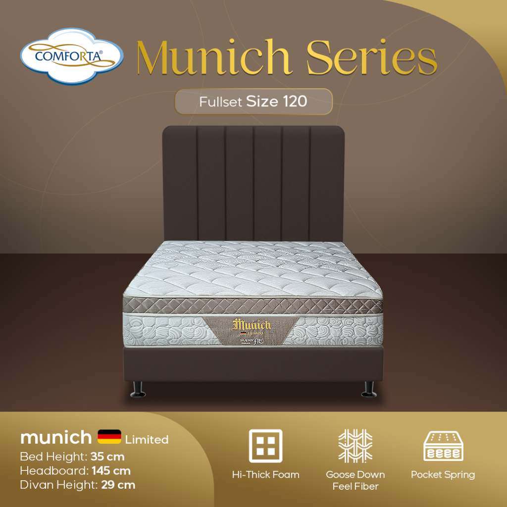 Citra Furniture Spring Bed Comforta 120 x 200 Munich Series Full set | Springbed Pocket Spring