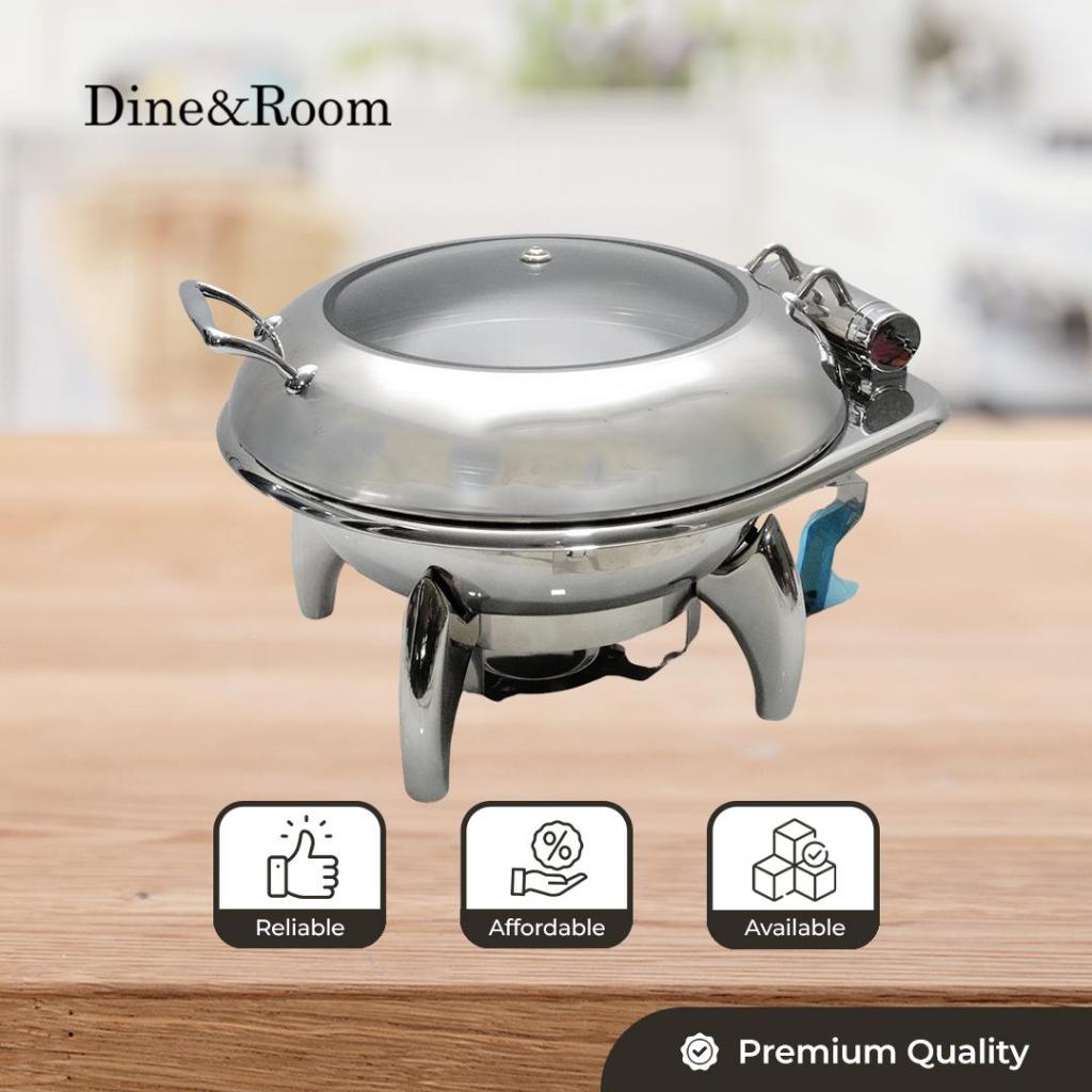 Dine&Room - FULL SET ROUND CHAFING DISH / CHAFING DISH WITH WARMER / CHAFING DISH