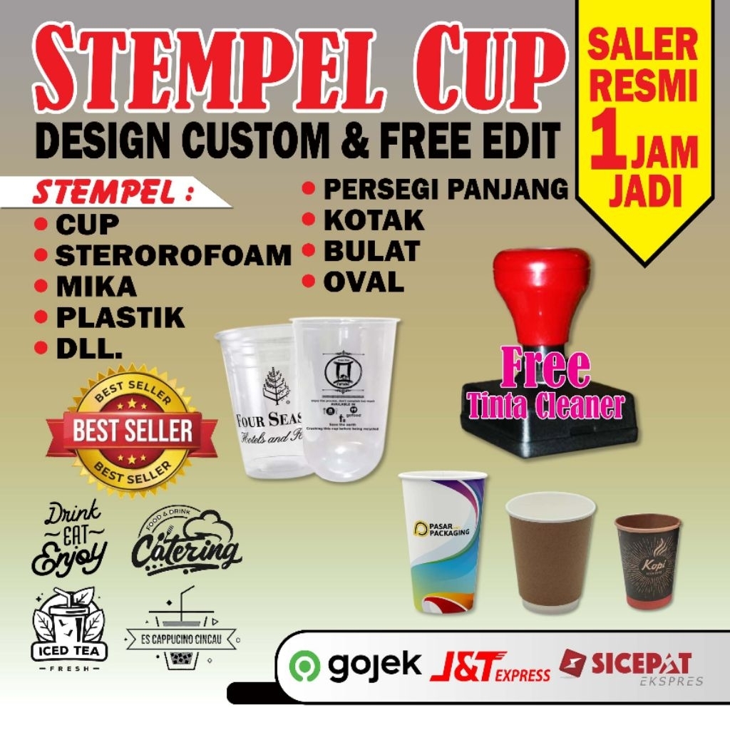STEMPEL CUP MINUMAN OTOMATIS / STEMPEL CUSTOM / STEMPEL PLASTIK
