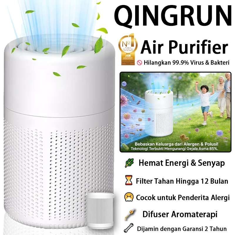 QINGRUN 4 IN 1  Air Purifier Penyaring Udara Humidifier Aromatherapy Diffuser Cegah Alergi Virus