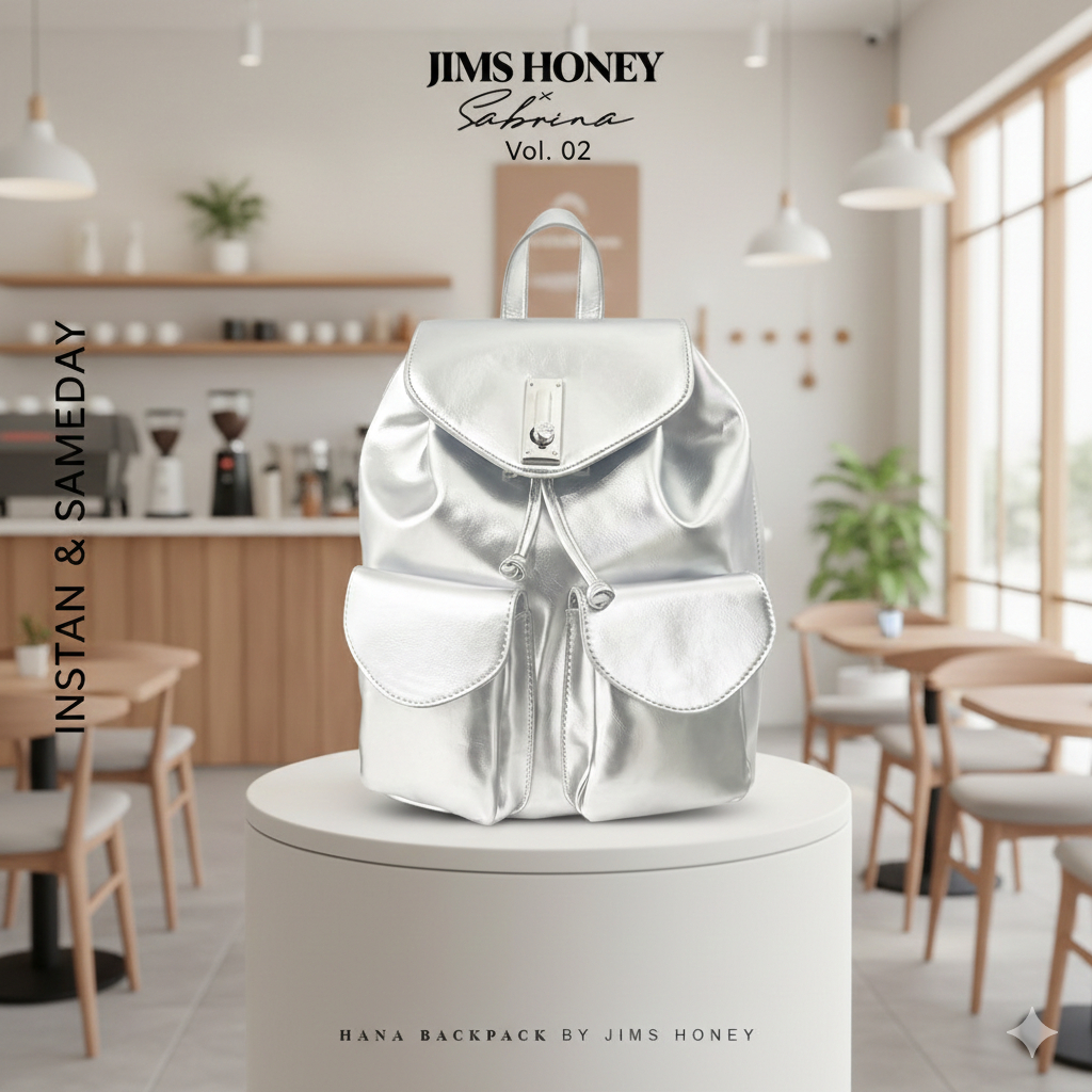 JIMS HONEY Hana Backpack Tas Ransel Wanita Ransel Kerja Fashionable