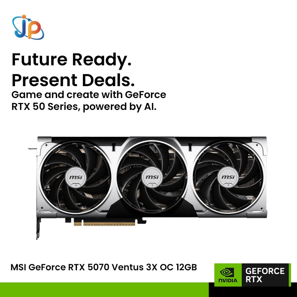 VGA MSI GeForce RTX 5070 Ventus 3X OC 12GB - 12 GB GDDR7