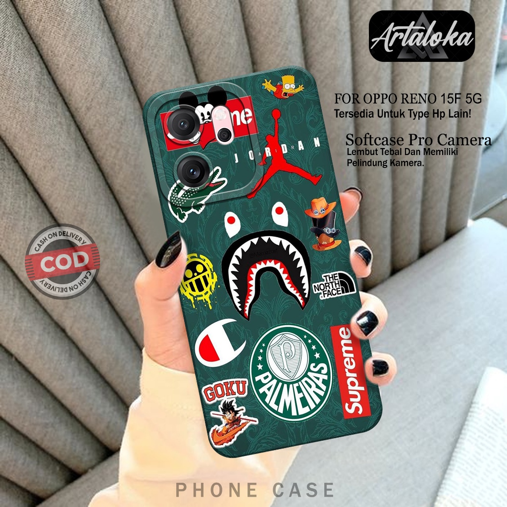 Silikon Hp OPPO RENO 15F 5G Terbaru Fashion Case Branded Case OPPO RENO 15F 5G Softcase TPU Pro Came