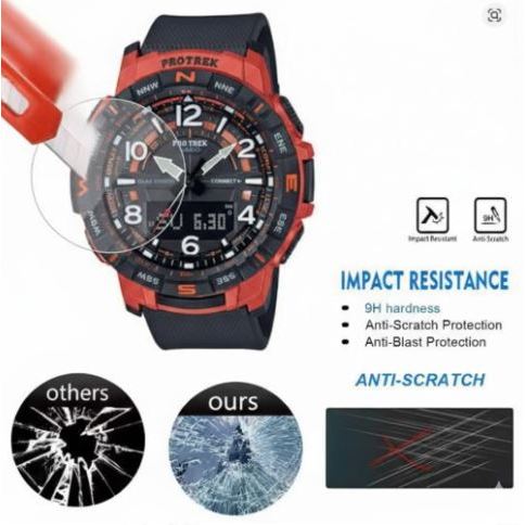 nnn tempered glass for CASIO PRO TREK PRT-B50-4 PRT B50 4 anti gores jam tangan TG pelindung layar s