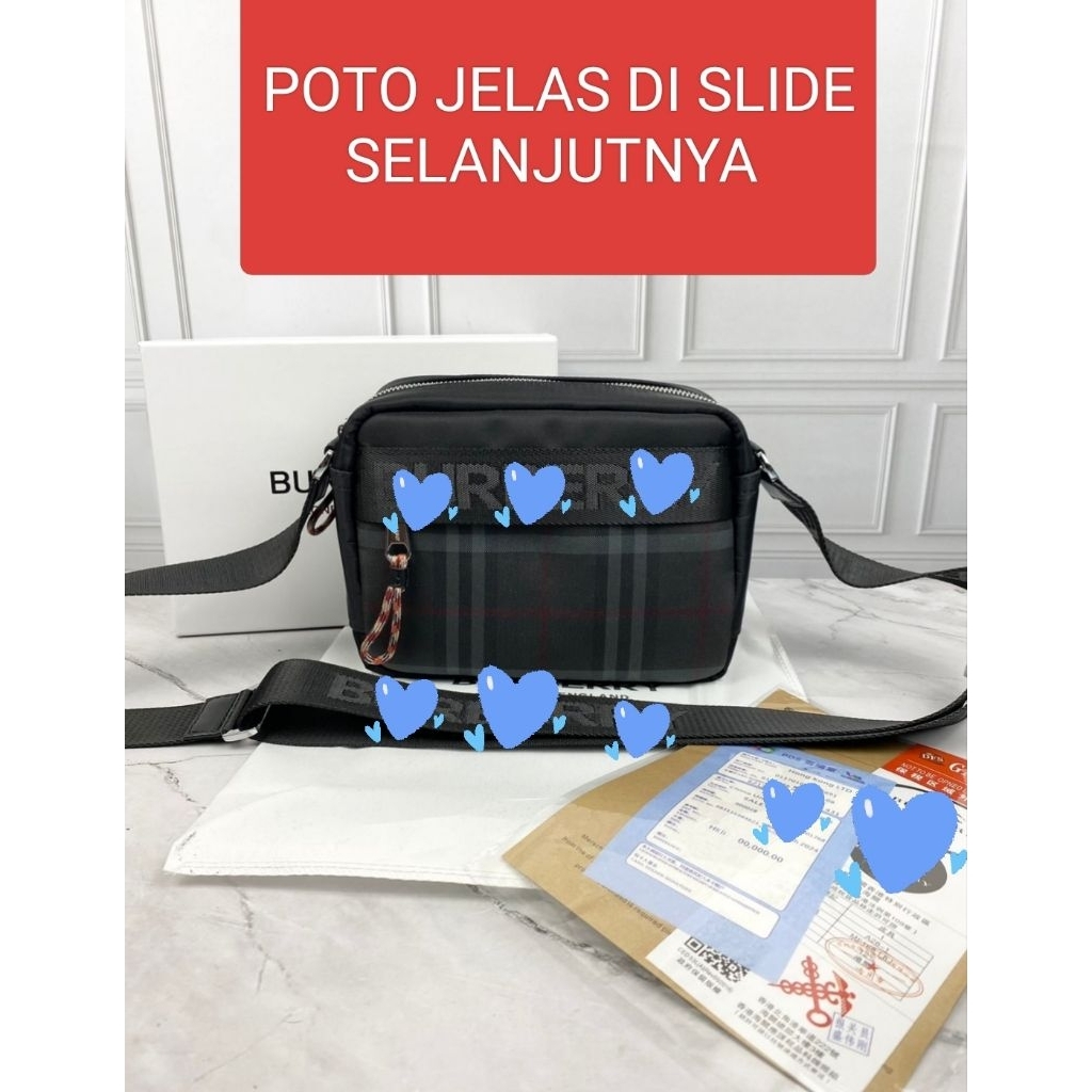 TAS SELEMPANG MESSENGER BAG BRANDED PRIA B'6255 KANVAS MIROR