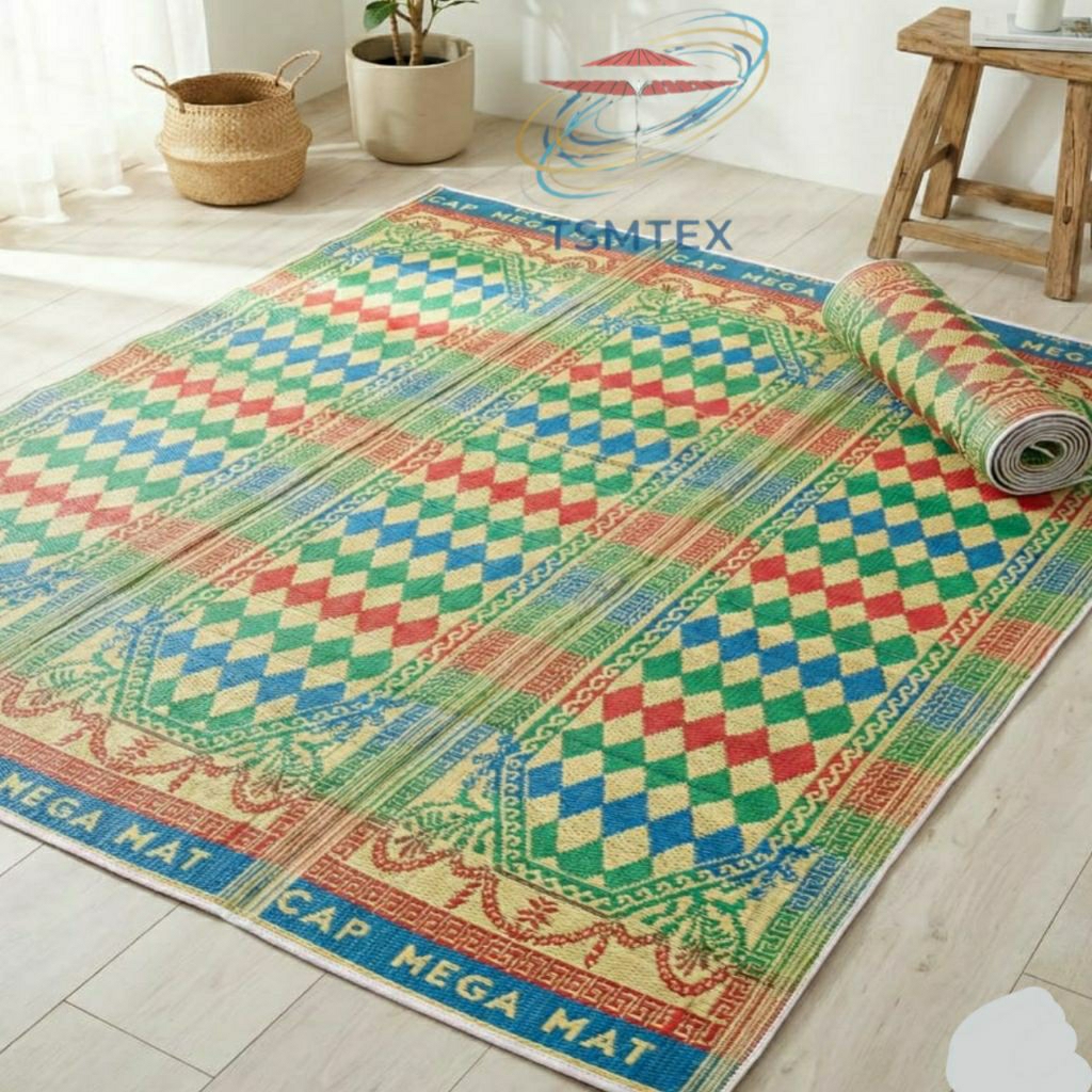 Tikar plastik lipat 3x3meter super jumbo megamet dekorasi ruangan