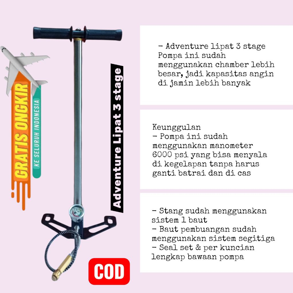 Pompa Pcp Murah | Pompa Pcp Adventure 6000 PSI | pompa pcp 6000 psi | Pompa Pcp