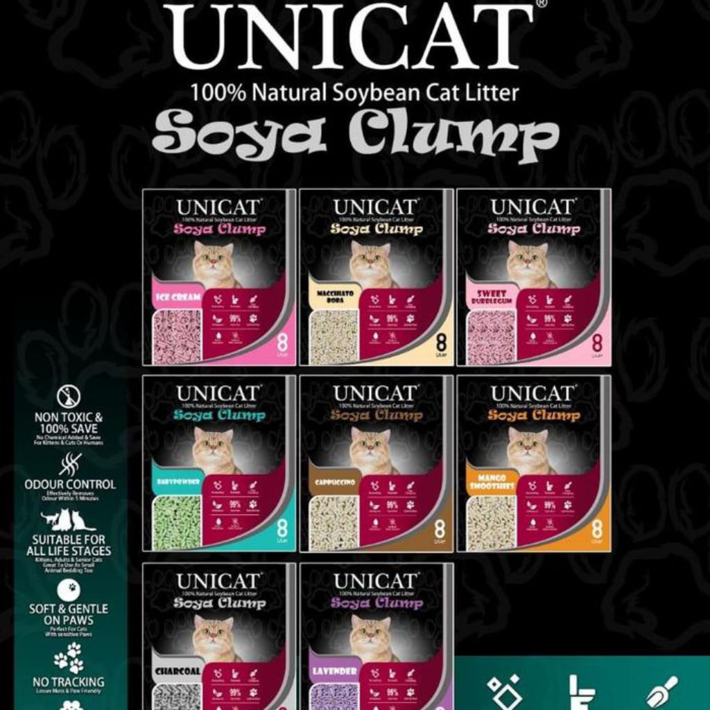 Pasir Kucing Tofu Unicat 8L - Pasir Kucing Tofu