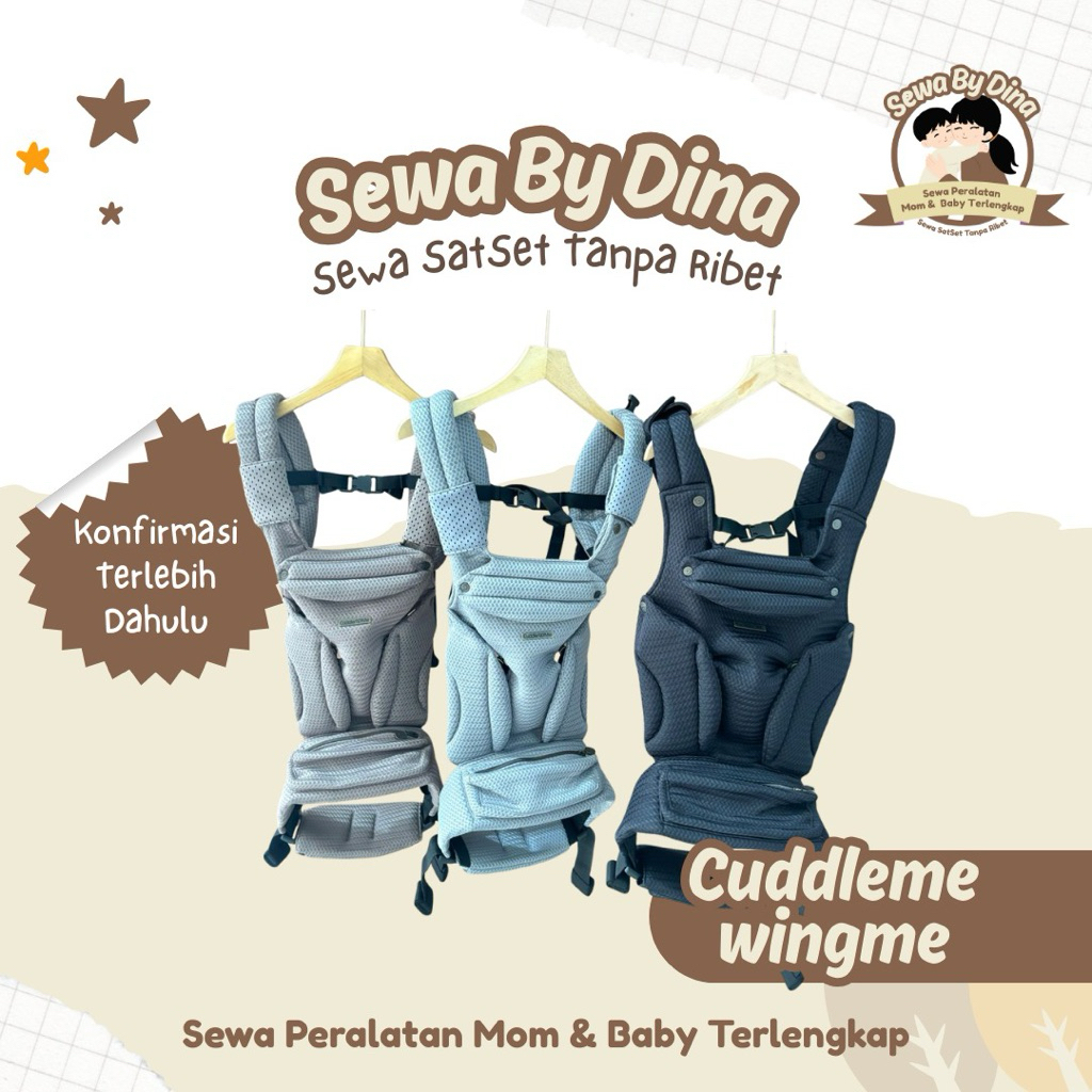 SEWA GENDONGAN CUDDLEME WINGME CARRIER-Gendong depan tanpa hipseat