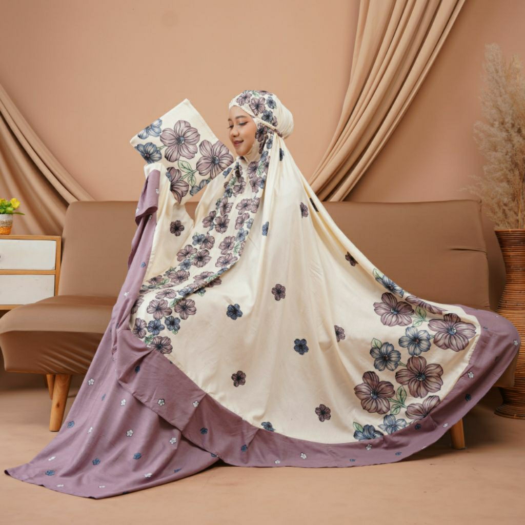 Mukena motif bunga bunga