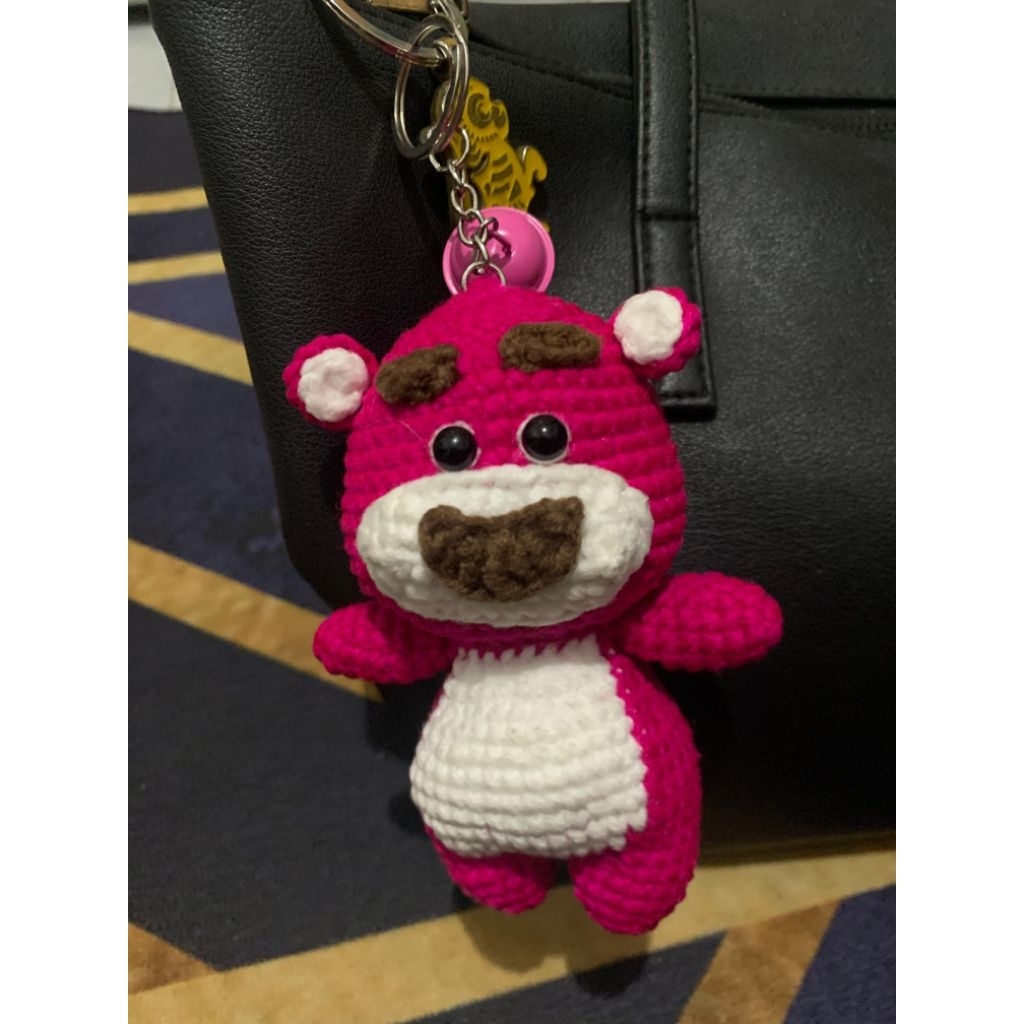 Crochet/Rajutan Lotso|Keychain|Amigurumi|AksesorisTas|Gift