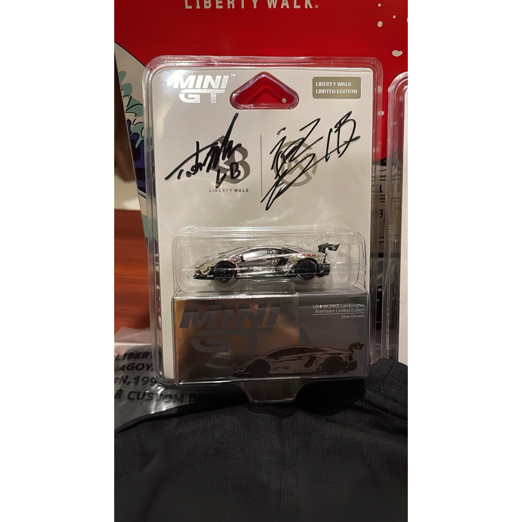Mini GT Lamborghini Aventador LBWK Chrome IMX 2025 + T-Shirt LBWK