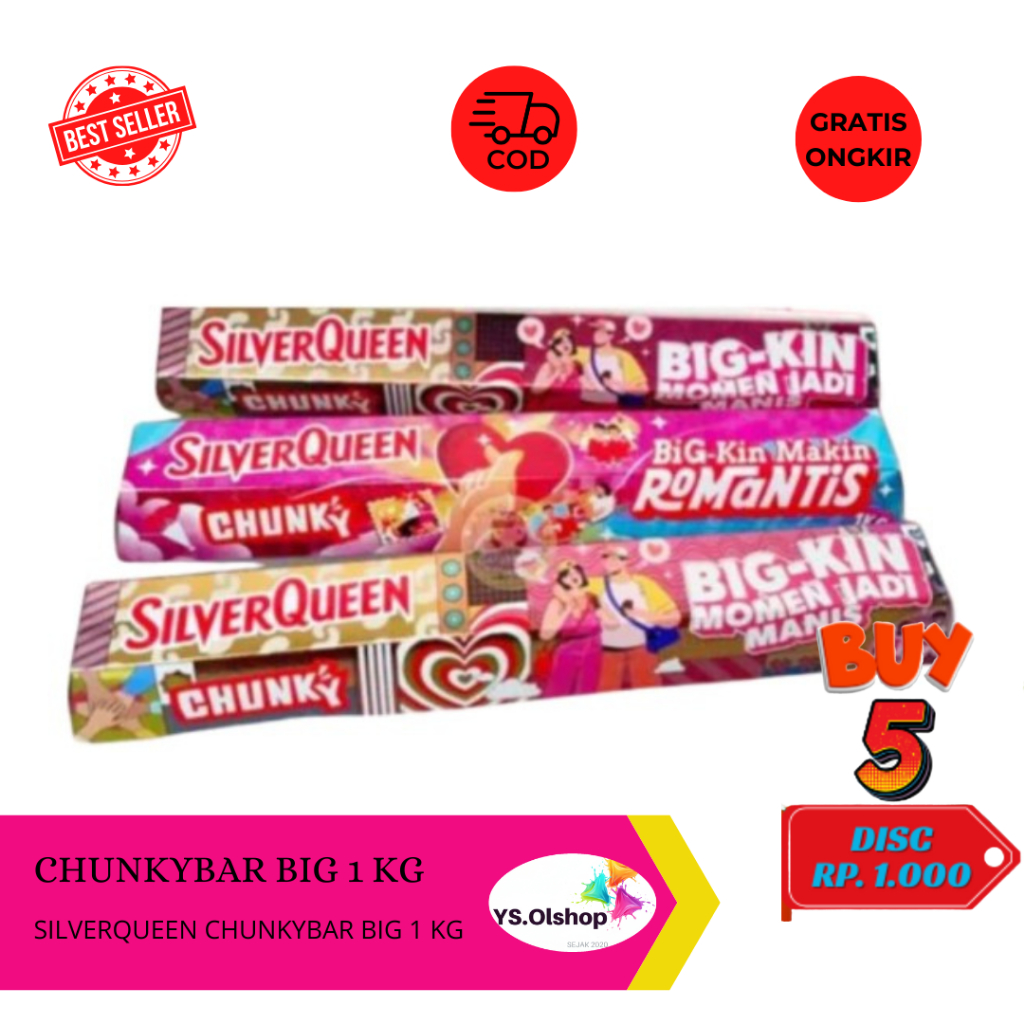 Special Valentine SilverQueen ChunkyBar 1 Kg Viral Limited edition coklat