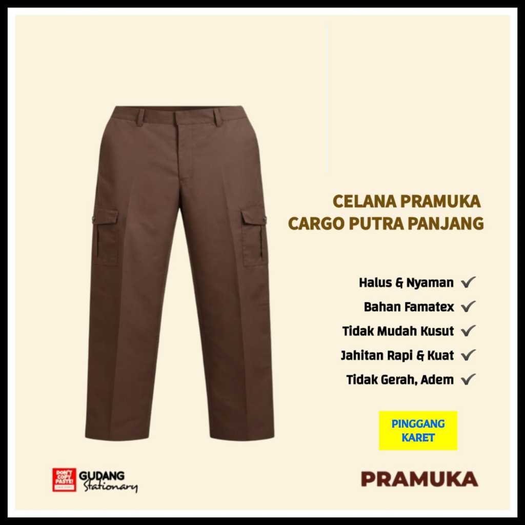 Pramuka Cargo Kempol Celana Pramuka Cargo Kempol Panjang untuk Anak Seragam Pramuka Celana Pramuka C