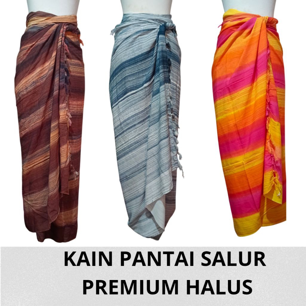 Kain Pantai Motif Salur Bali Premium Halus Adem/ Sarung Pantai Bali / Sarong Pantai Bali
