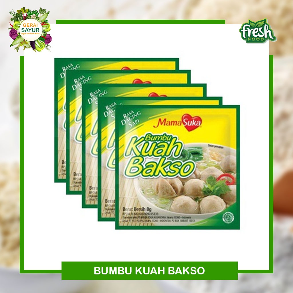 Bumbu Kuah Bakso Instan Mamasuka Rasa Sapi 8g - Gerai Sayur Segar Depok