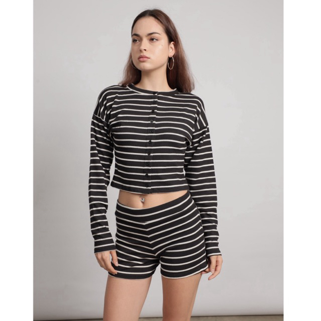 BEUBIE - Celine Stripe Top - Knit Top Premium - Atasan wanita