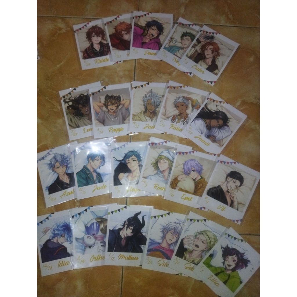 [SET/BACA DESKRIPSI] TWST Twisted Wonderland Koleksi Anime Birthday Themed Polaroid