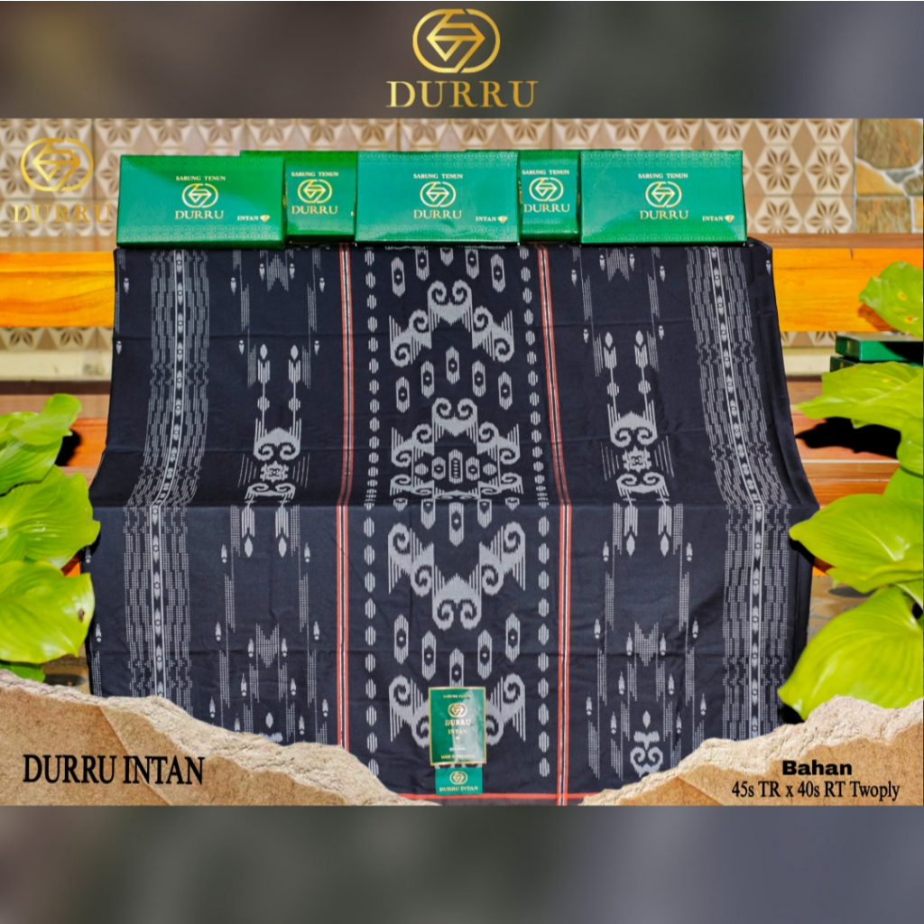 SARUNG DURRU INTAN Bahan 30s TR x 30s SENTUHAN BENANG METALIK, Kenyamanan Maksimal di Setiap Sujud  
