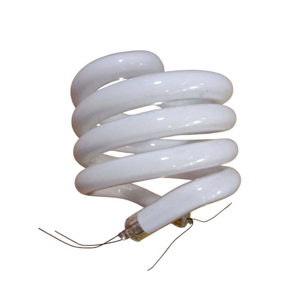 Kaca lampu spiral keong triband 32wtt, kaca lampu LHE.