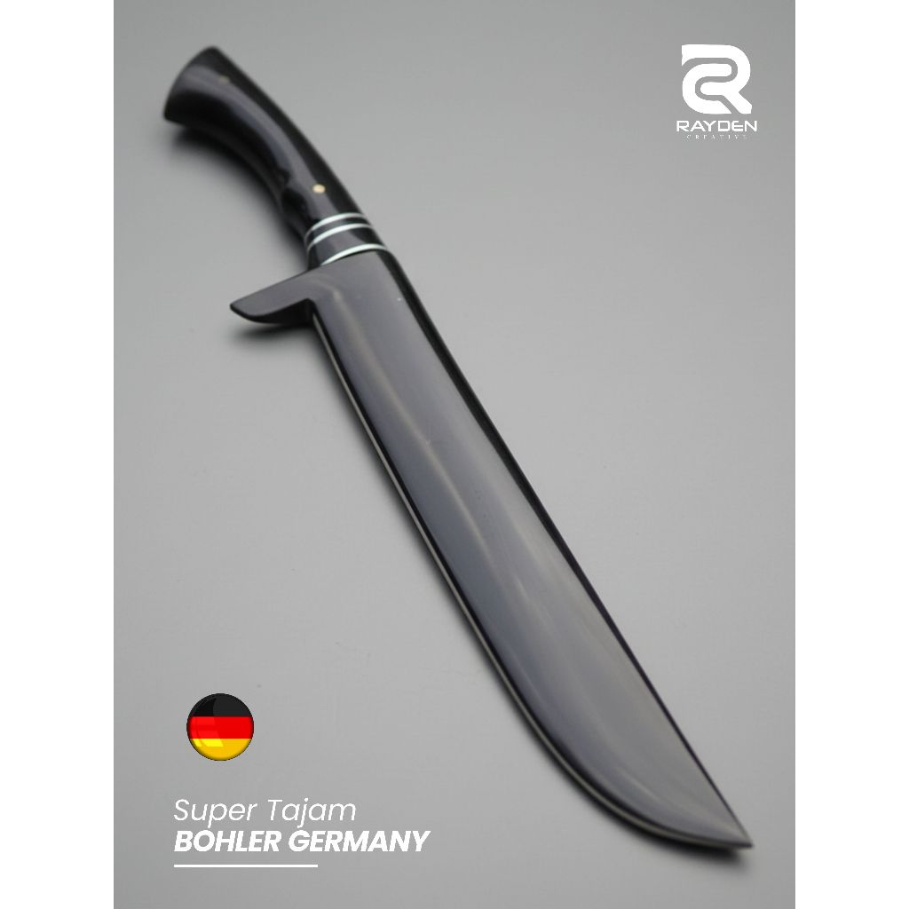 (ORIGINAL) Pisau Bohler N695 full tanduk Tahan Karat 25 cm golsem SULTAN PREMIUM K110/440C